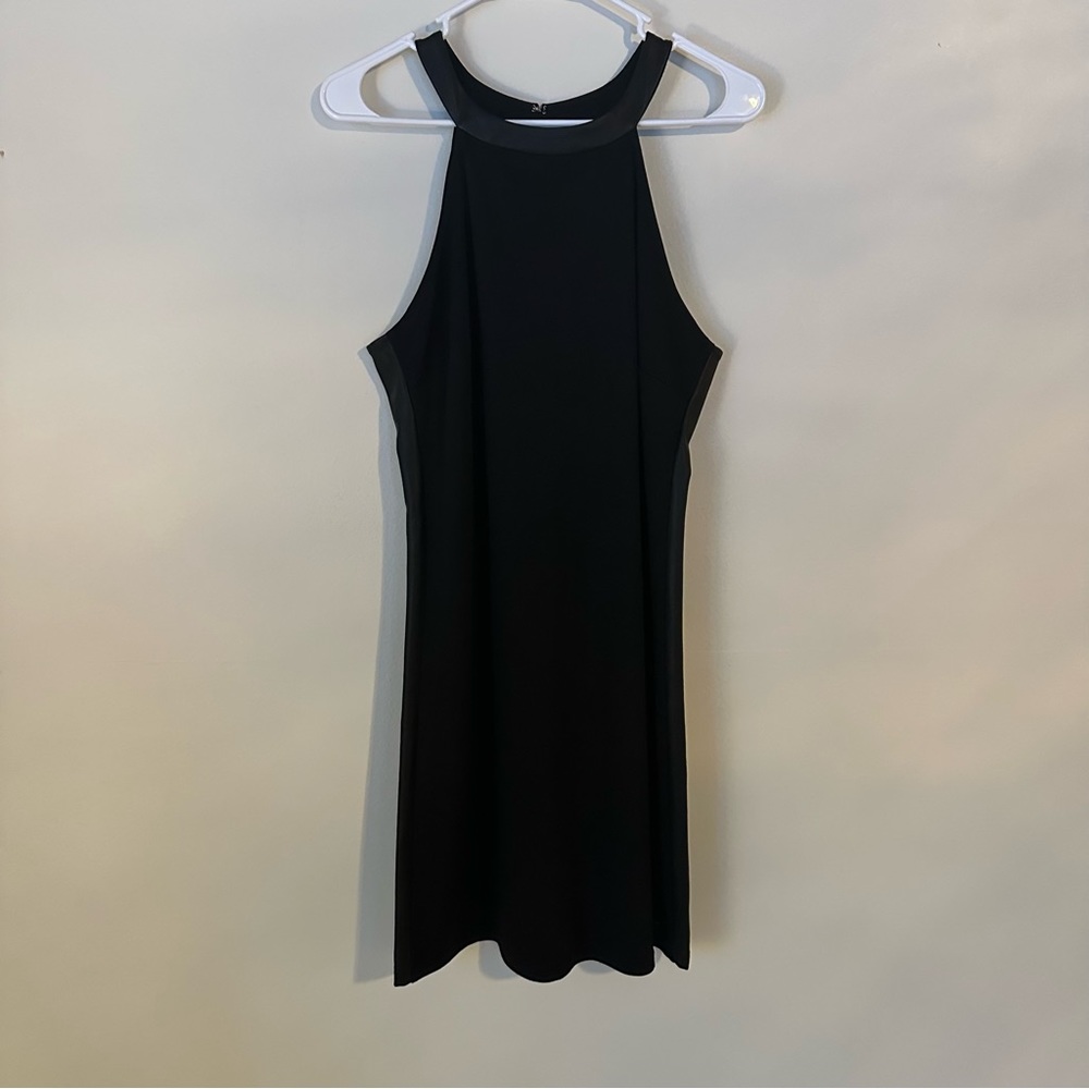 GUESS Fitted Mini Dress with Leather Sides